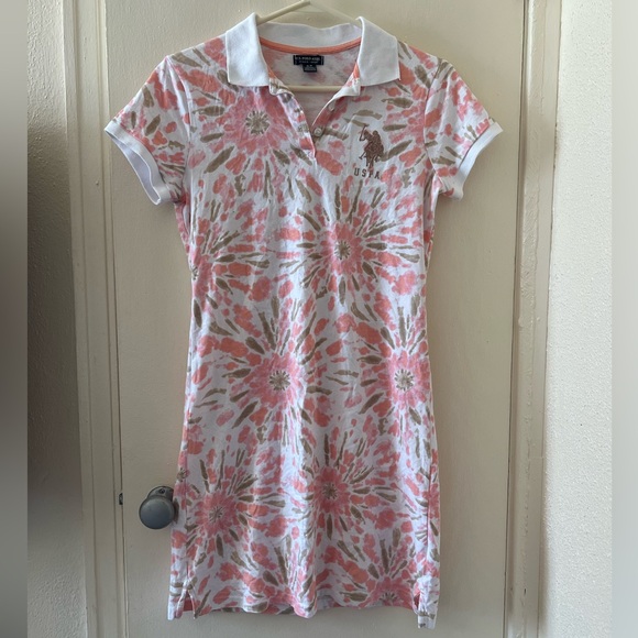 Tie Dye U.S. Polo Assn. %100 Cotton Tennis Dress - Picture 1 of 6
